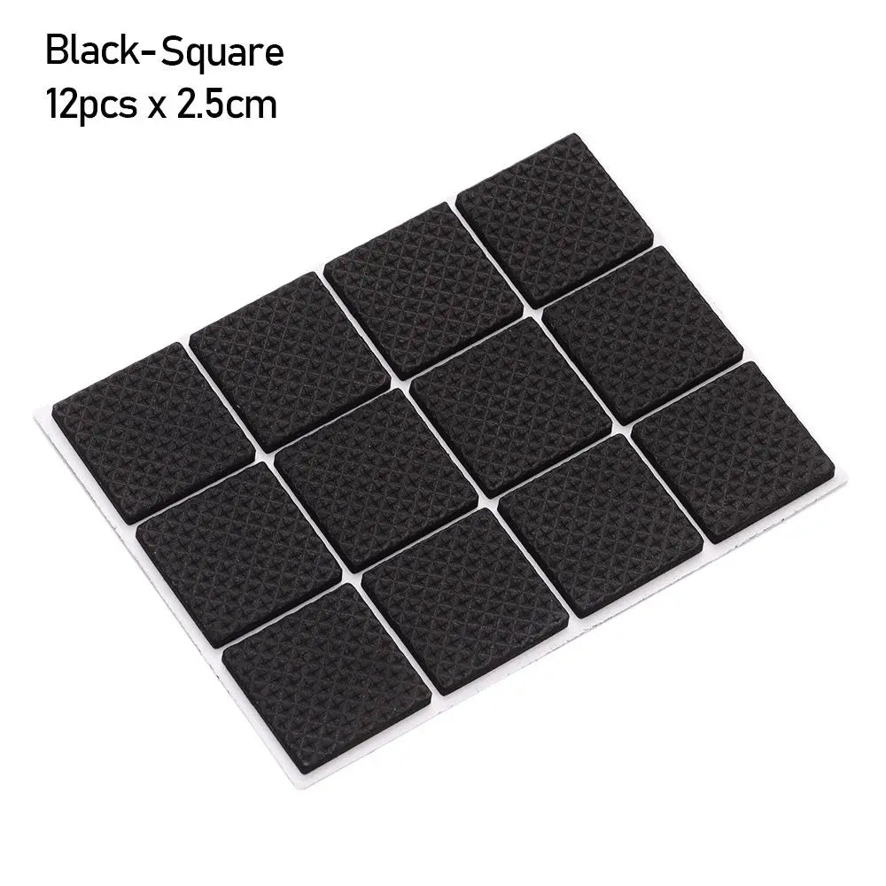 protecteurs sol feutre anti dérapant adhésifs mousse eva noirs blancs marrons ronds utilitaires 2.5cm