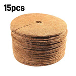 tapis protection pots fleurs marron clair texture naturelle antigel biodegradable 20cm 25cm 30cm 35cm