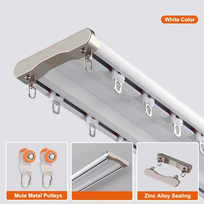 Rail de rideau double au plafond en alliage d'aluminium jaune