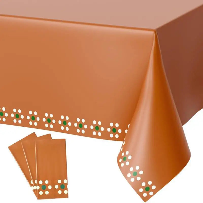 assiettes papier marron clair fleurs blanches occasion fête anniversaire vaisselle jetable