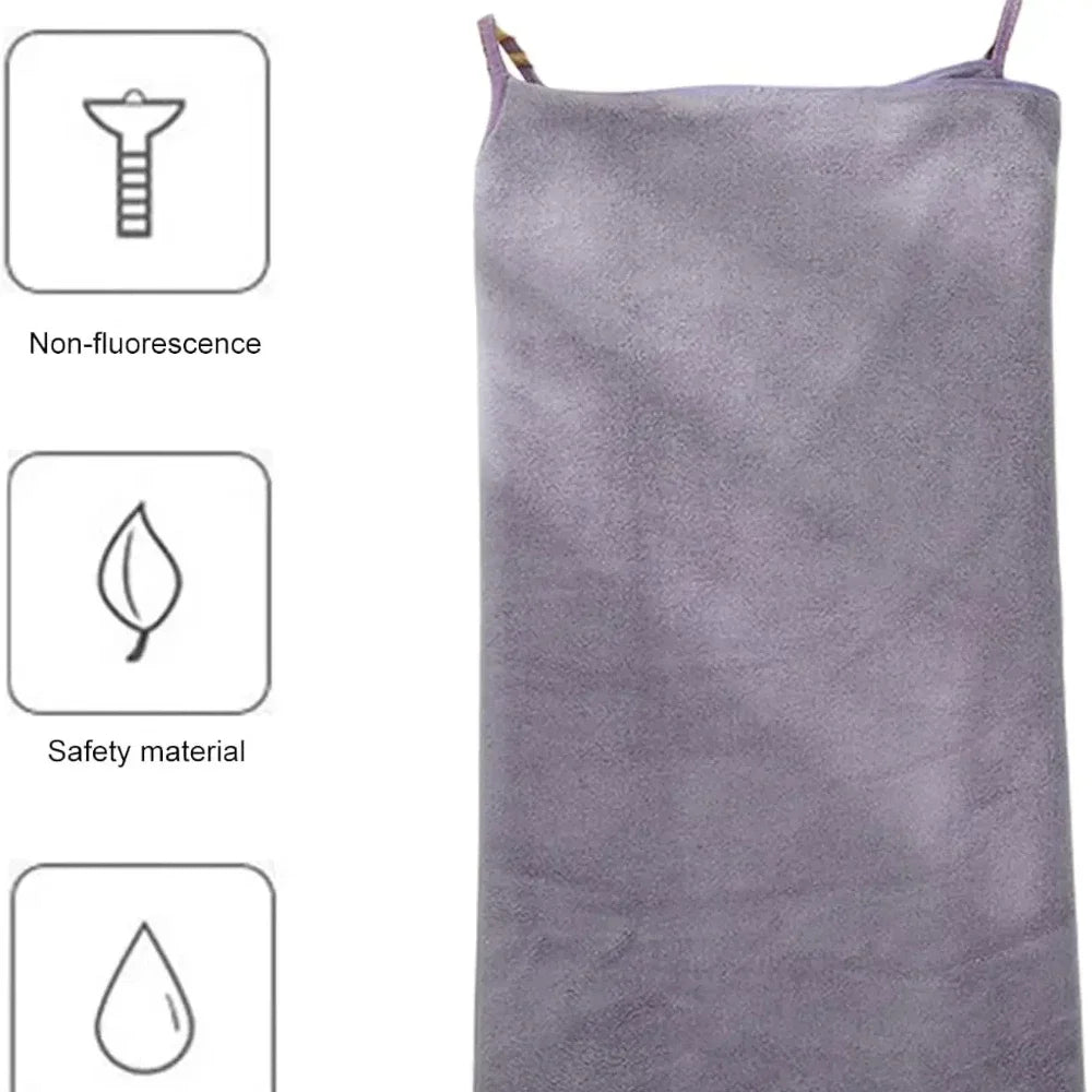 serviette bain robe bleu clair violet marron douce moelleuse séchage rapide absorbante simple confortable