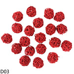 décoration intérieure boules rotin artificielles couleur rouge jaune vert rose blanc noir