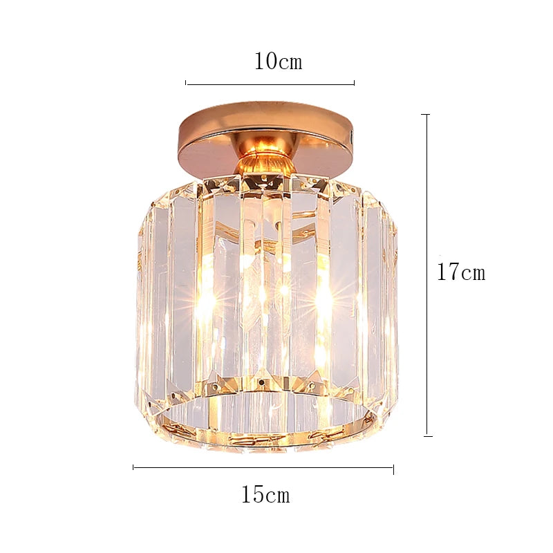 lampe cristal moderne élégante noir doré transparent 249 2000lm interrupteur bouton