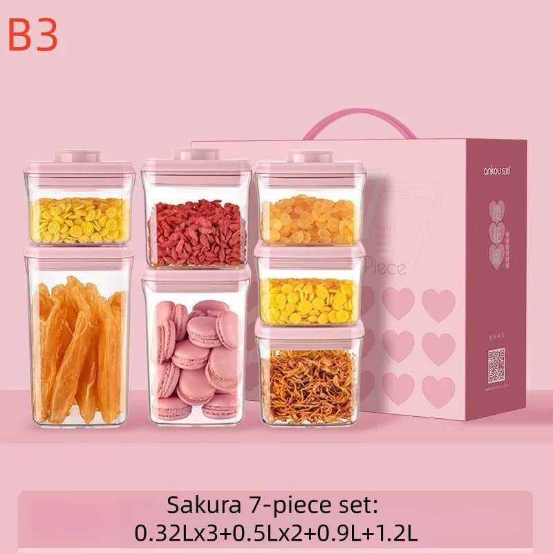 boîtes rangement transparentes hermétiques sans BPA alimentaires sèche noix moderne minimaliste washables