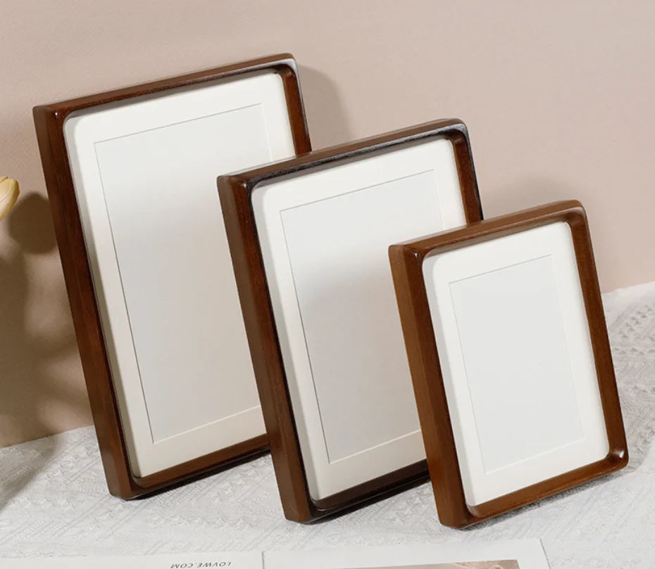 cadre photo rectangle bois naturel classique minimaliste blanc matrice blanche 10 inch a4