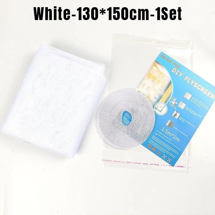 filet anti moustiques blanc polyester adhésif moderne durable fenetre 130x150cm