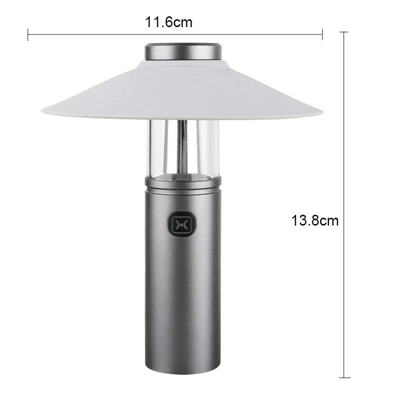 lampe camping led rechargeable étanche aimant crochet portable moderne gris métallique abs cale six