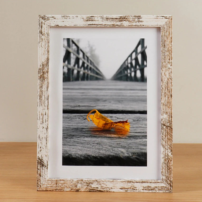 cadre photo bois texture vieillie rustique moderne fixation 10x15cm 13x18cm 15x20cm 9x13cm