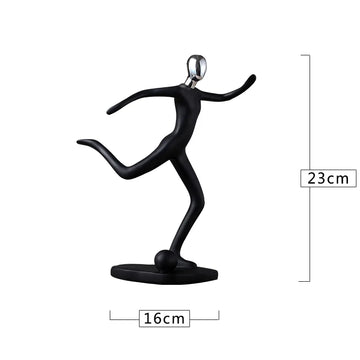 sculptures contemporaines résine noir abstrait minimaliste instruments musicaux saxophone guitare