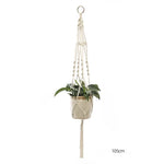 support plante suspendue macramé blanc cassé boho pot fleurs décoration balcon intérieur jardin
