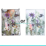 porte clés fleurs séchées multicolore chaîne métal moderne décoratif transparent