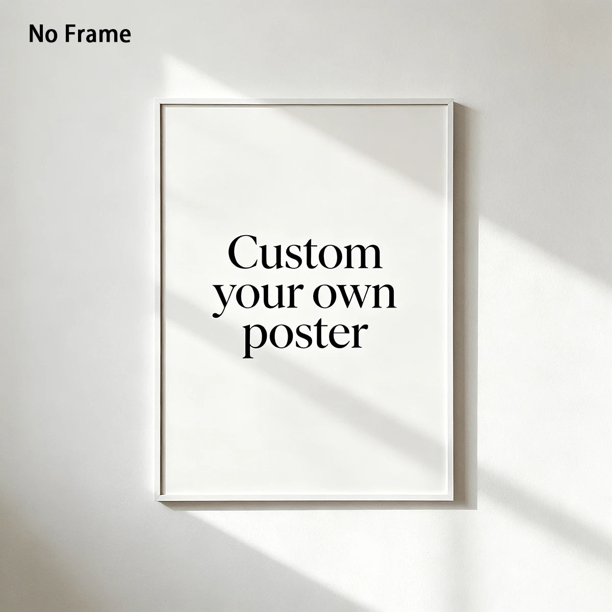 poster personnalisé photo texte noir minimaliste impression toile blanche décoration murale maison cadeau