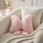 coussin forme nœud papillon rose clair doux polyester coton moderne halloween noël décoration cadeau