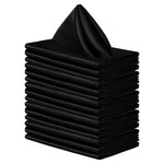 serviettes table pliées 30x30cm 6pièces couleurs unies moderne élégantes polyester coton bleu rose noir