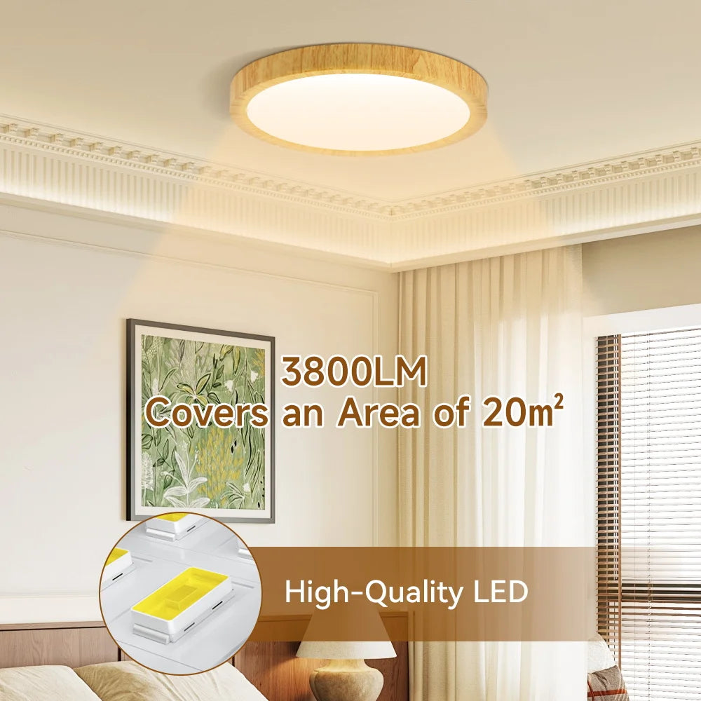 lampe moderne grain bois 20w 30w 40w blanc bois naturel