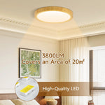 lampe moderne grain bois 20w 30w 40w blanc bois naturel