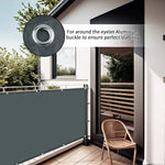 rideau balcon gris foncé moderne opacité 50cm large 2m longueur