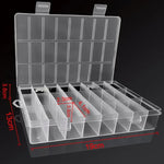 boîte rangement transparente 24 compartiments modernes bijoux organisation pratique anneaux suspendus