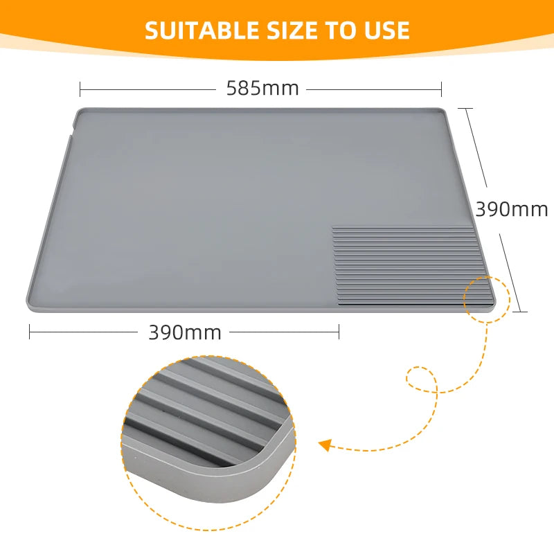 tapis rangement outils gris noir anti dérapant silicone brosse tamper distributeur portafiltre art latte
