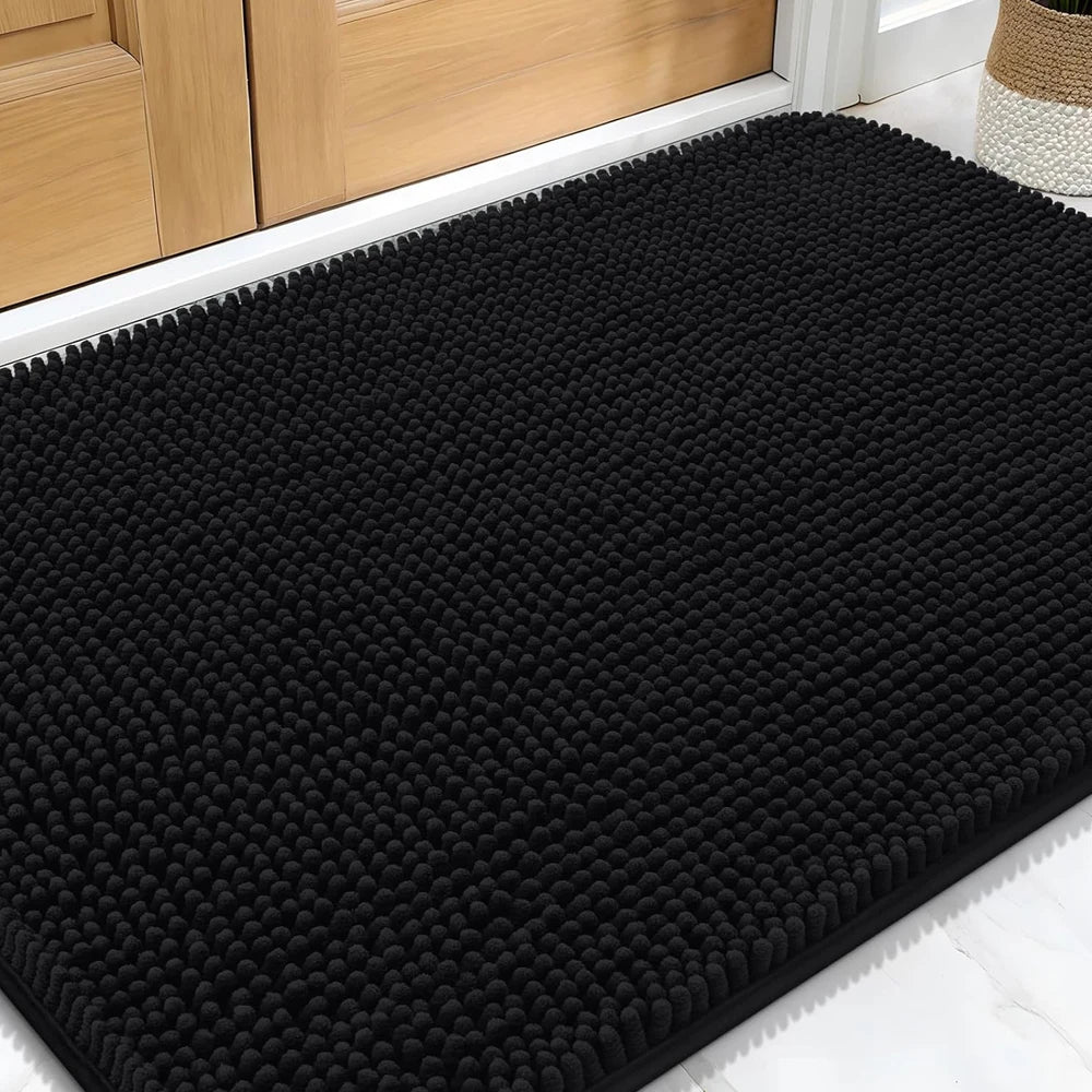 tapis antidérapant absorbant boueux porte moderne gris boules rapide sécher