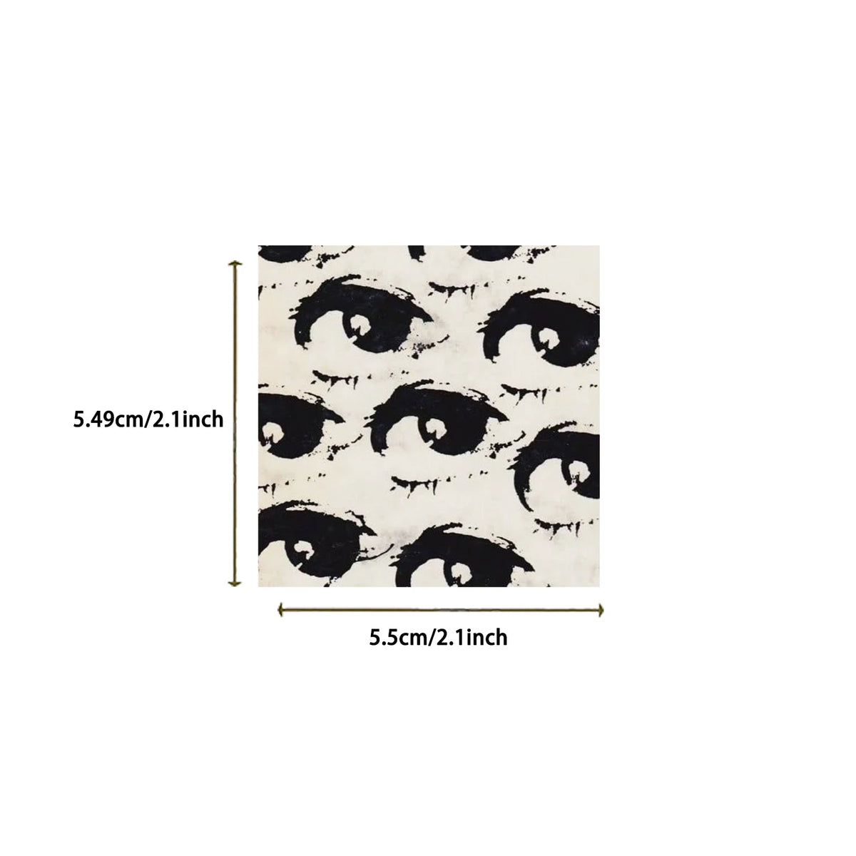 stickers pop art graphiques adhésifs vinyle noir blanc yeux lèvres coeurs cassettes yeux vintage