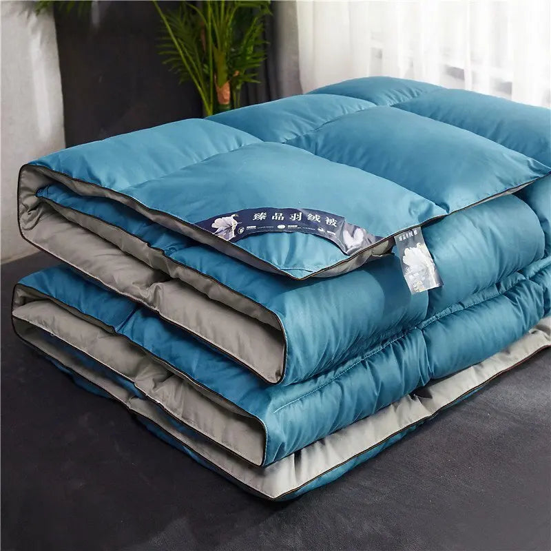 couette blanche moderne polyestère doublée soie cashmere 150x200cm 180x220cm 200x230cm