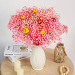 bouquet fleurs artificielles roses pampas boho décoration maison anniversaire valentin