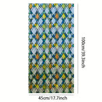 vitrail géométrique semi transparent art déco 45x100cm 45x200cm 45x300cm 45x500cm 30x100cm 30x200cm 30x300cm 30x500cm