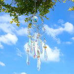 attrape vent cristal chaînes boho décoratif intérieur extérieur transparent multicolore vert bleu rose modernes