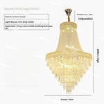lustre cristal doré classique encastrée ampoules E14 led moderne salon hall