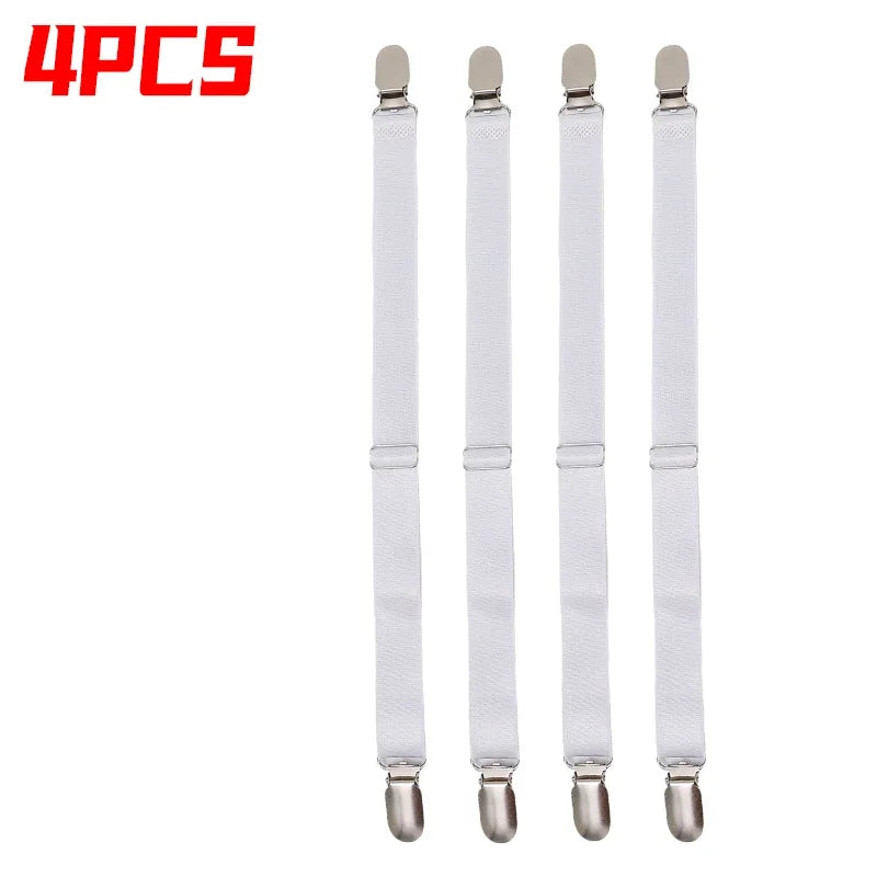clips draps noir blanc rayures horizontales élastiques anti glisse support couverture moderne chambre