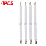 clips draps noir blanc rayures horizontales élastiques anti glisse support couverture moderne chambre