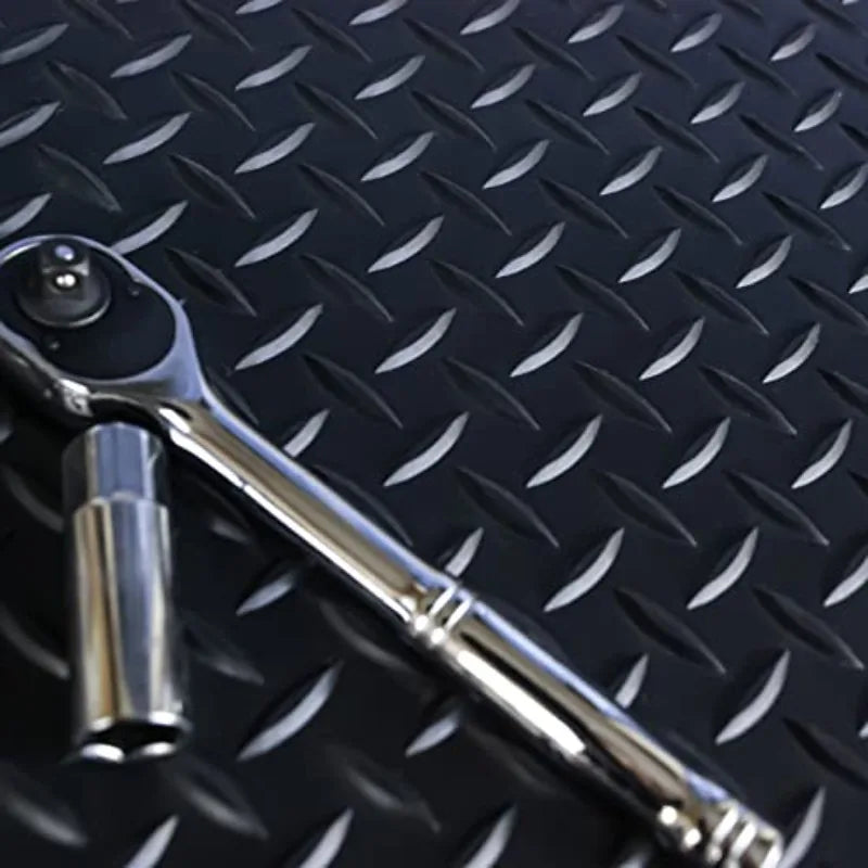 tapis sol noir diamanté industriel imperméable antidérapant garage extérieur bain voiture