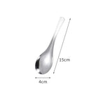 cuillères soupe cuillers inox argentées modernes 16cm 15cm 14cm lisses brillantes minimaliste