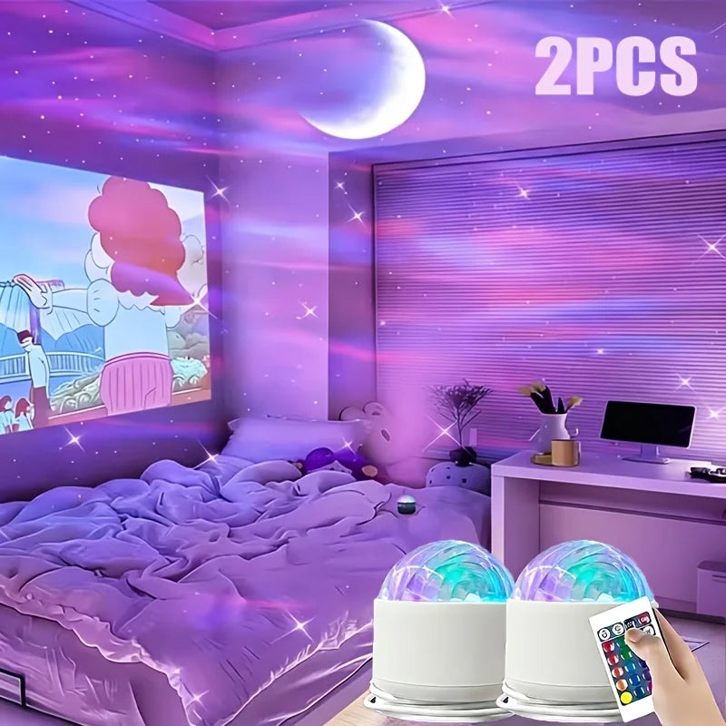 projecteurs lumiere decorative aurore boreale telecommande couleurs changeantes chambre cinema dome recharge usb