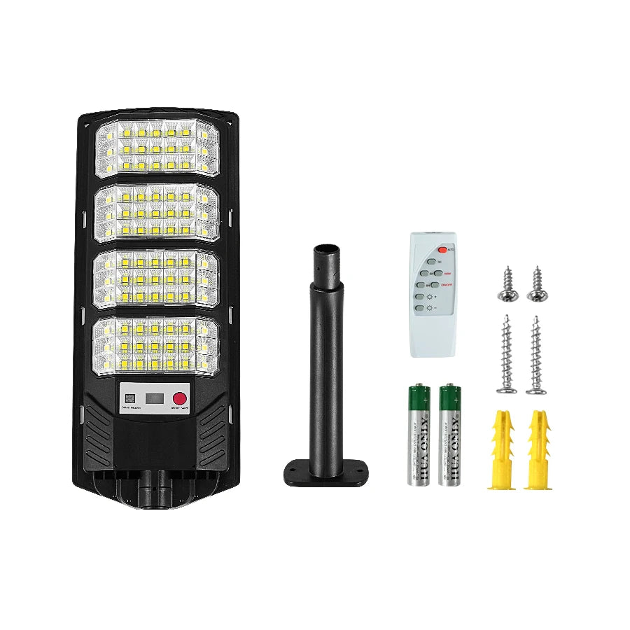 lampe solaire extérieure noire ip66 led moderne télécommande contrôle distant fixations murales