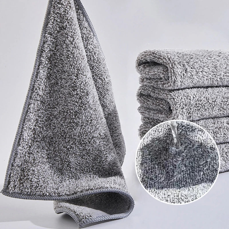 serviettes cuisine gris microfibre sèchage rapide lavable machine 20x20cm 25x25cm 30x30cm modernes utilitaires