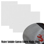 toile broder coton blanche grille points adhésif broderie double face kit motifs dessin animé