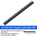 rail lumière suspendue moderne aimants noir ampoules led 12w 24w spotlight floodlight grille light