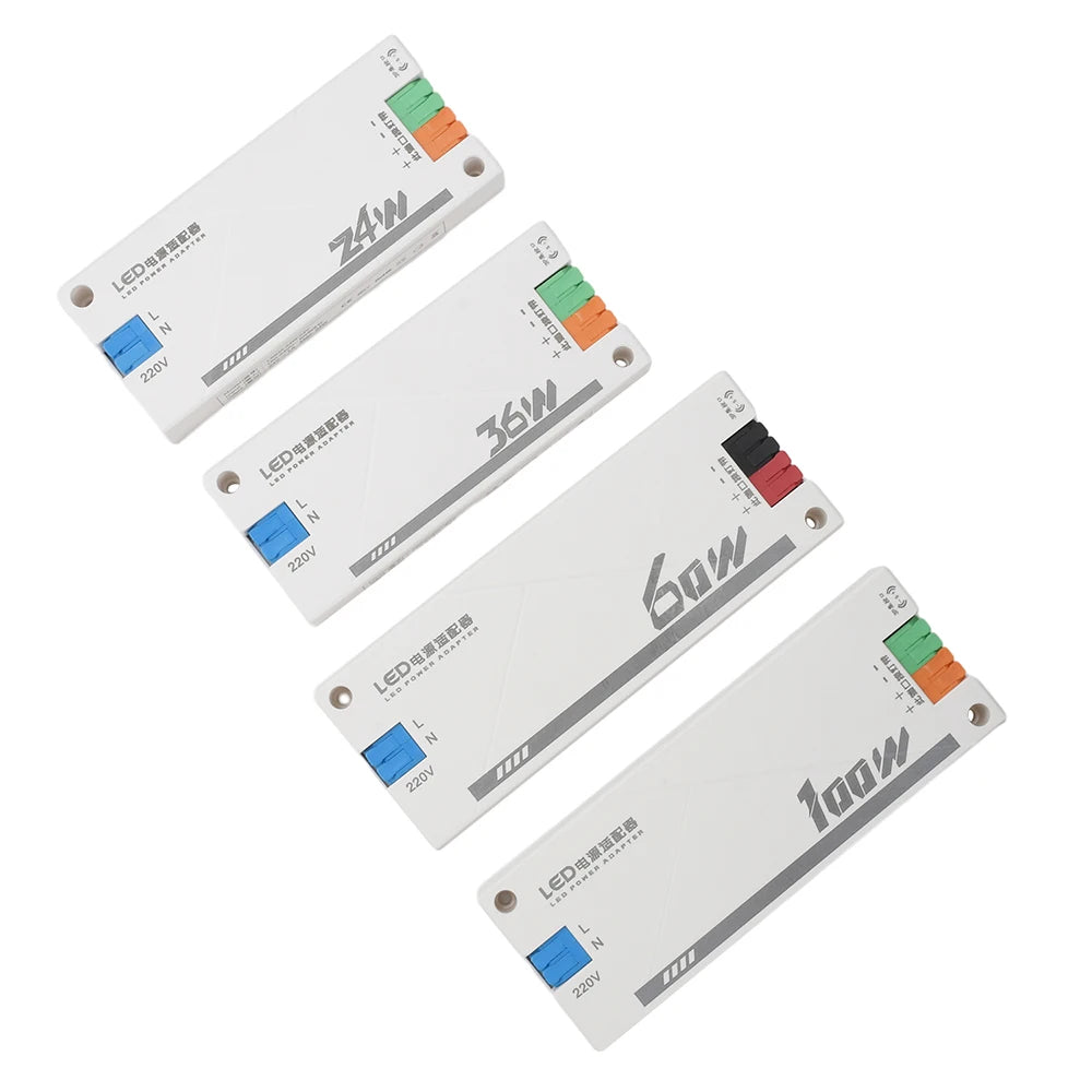 alimentation électrique led 24v blanc transformateur bornes etiquettes 74w 36w 60w 100w