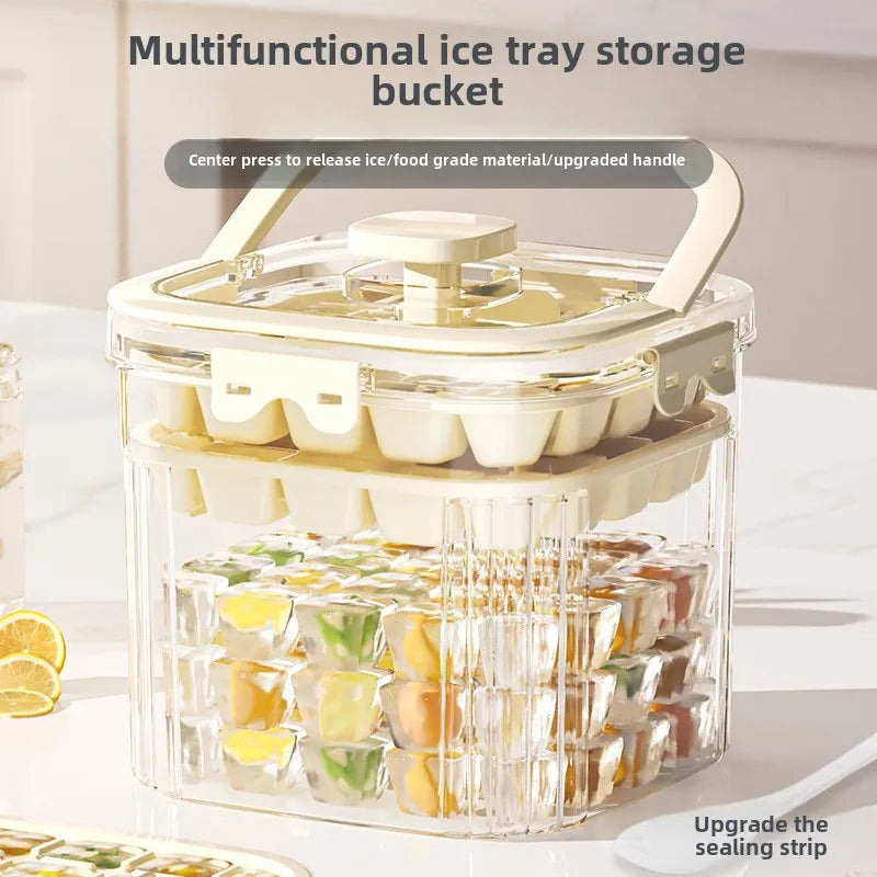 bac glaçons silicone transparent moderne multifonctionnel plaque glaçons compartiments poignée amovible été maison cuisine