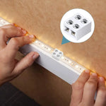 connecteur ruban led blanc mat moderne vis fixation guide utilisation