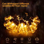 guirlande lumineuse solaire led ampoules edison vintage 5m 10led 8m 20led jaune orangé noir