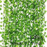 guirlande vigne artificielle 960cm bohème rustique décoration murale intérieur vert blanc feuilles tiges fines