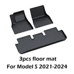 tapis sol coffre tesla model 2021 2024 noir rayures horizontales intégré étanche