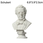 buste sculptural résine blanc détails antiques classiques décoration intérieure alexander beethoven athena chopin
