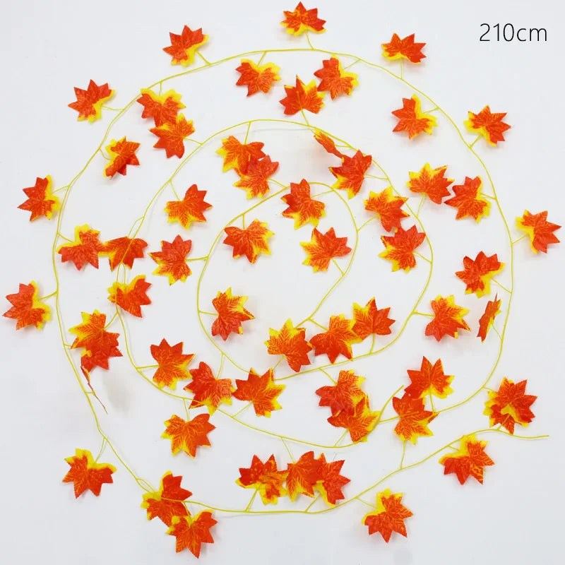 guirlande artificielle feuilles vertes naturelle extérieur accrochée 210cm 240cm décoration mariage fêtes anniversaire événements