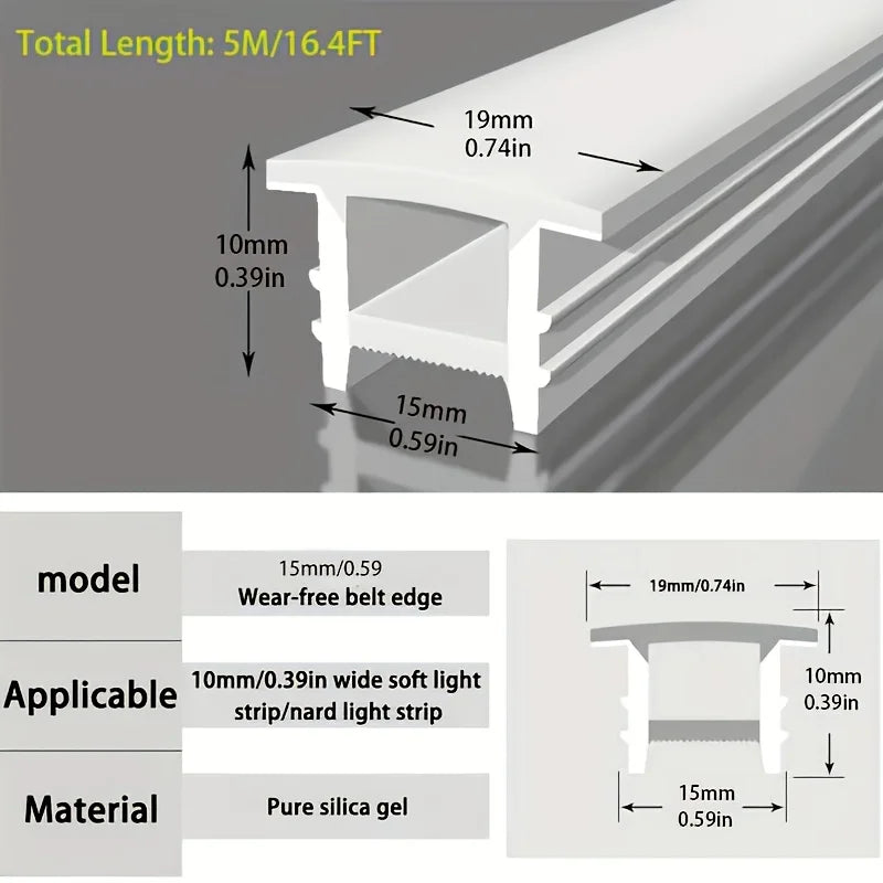 couverture silicone ruban led blanc moderne adhésif doux contemporain 1000cm 100cm 200cm