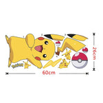 autocollants muraux pikachu anime chambre enfant décoration jardin stickers pvc bricolage opaque cartoon pokémon