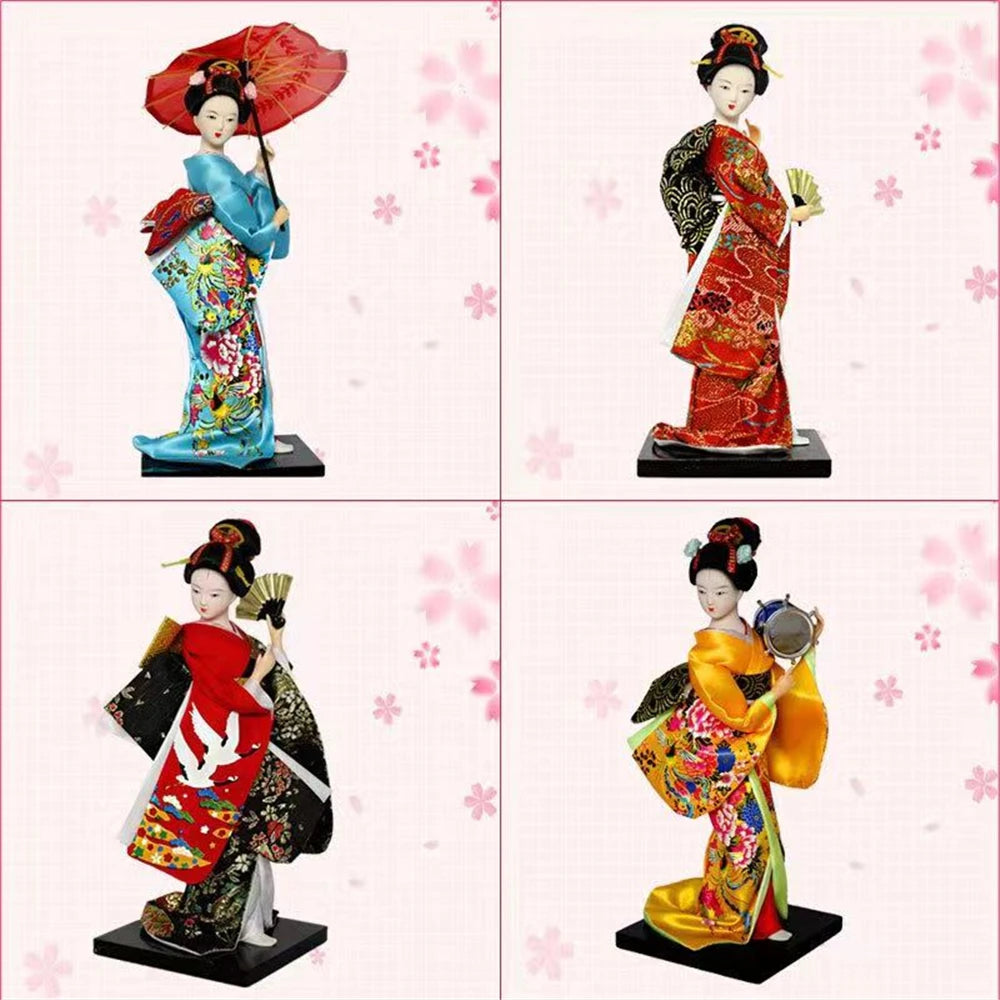 Sculpture Geisha en résine couleur chocolat